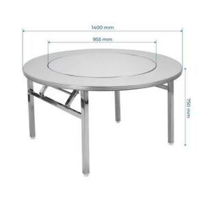 Bàn tròn inox 304 BTM21 có mâm xoay